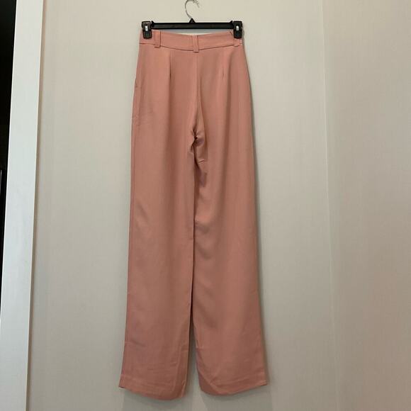 Revolve LITA by Ciara High Waist Wide Leg Trousers Pink Lotus Nwt - Picture 5 of 7